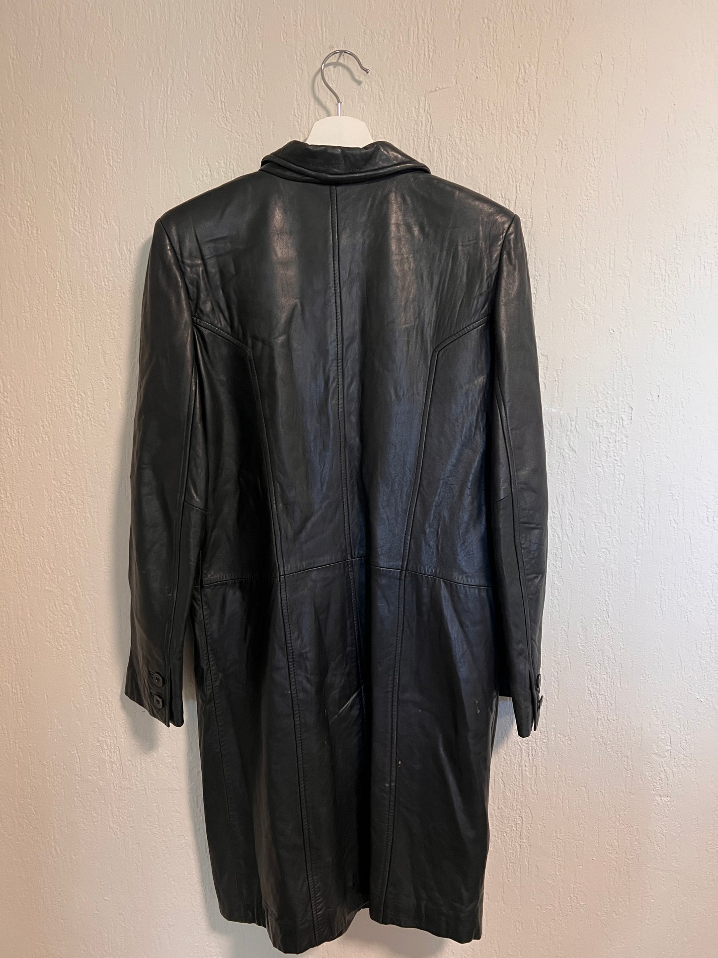 Arlen Leather Trench Coat