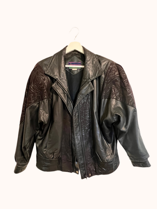 Khloe Leather Bomber jacket