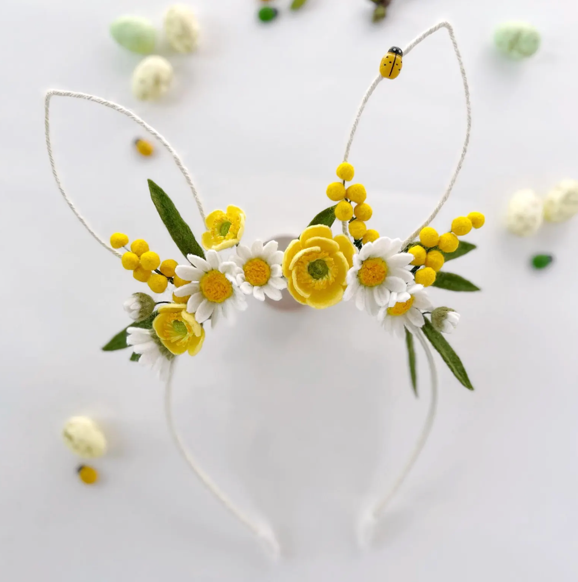 Floral Bunny Ear Headband